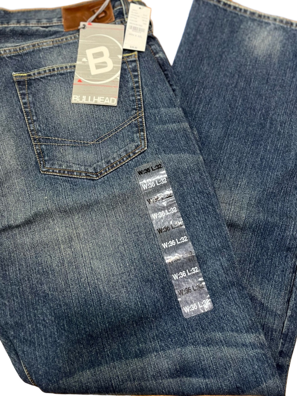 516. NWT MENS PAC SUN 36WX32L DENIM JEANS